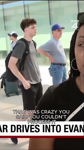 Witness describes the scene at DTW after a car crashed into the building