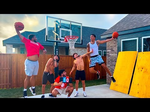 INSANE Backyard Mini Hoop Dunk Contest For $1,000!