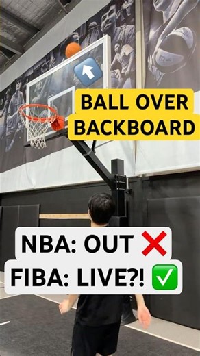 OUT IN THE NBA… BUT LIVE IN FIBA? 😳#Basketball #nba #FIBA #BasketballRules #Hoops