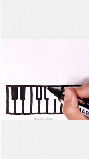 How to draw piano easy 🎹 #shorts #viral