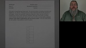 Differential equations, Exam 3 walkthrough (Fall 2022)