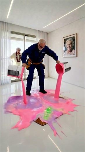 We Built a HEART AQUARIUM in a Luxury Pink Epoxy Floor… Then GRANDMA Jumped In 😱