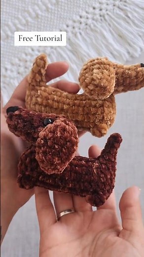 🌟 FREE PATTERN - Dachshund 🐶 #dachshund #teckel #freecrochetpatterns