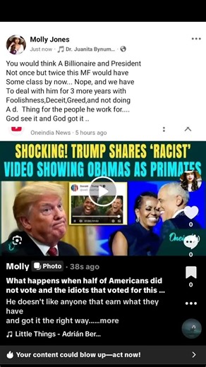 Classless Clown...He better be glad his parents left him Riches ..