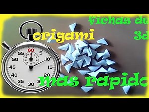 como hacer fichas de origami mas rápido y facil