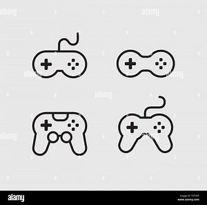 game console icons set. video gaming joystick. vector Stock Vector Image & Art - Alamy