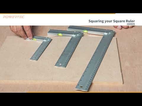 Squaring your Square Ruler-POWERTEC Woodworking Hand Tools