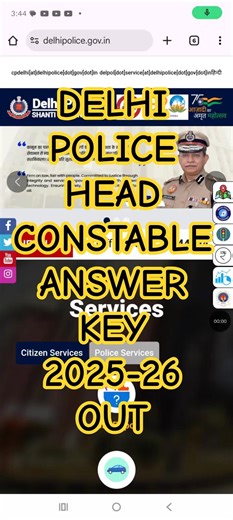 delhi police head constable answer key 2025 out 🔴 How To Check delhi police head constable answerkey