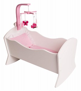Watch 18 Inch Doll Furniture Cradle Set w/ Accessories on Amazon Live