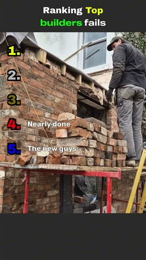 Ranking the WORST builder fails #constructionfails #builderhumor #fails