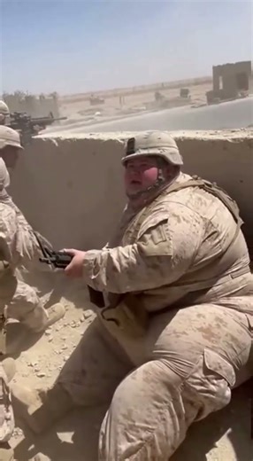 Combat footage - intense firefight