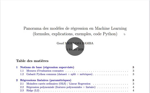 #datascience #machinelearning #python #ia #visualisation #apprentissageautomatique #education #diam #frenchtech #pdf | GEORF HARCHEROLE MIGUIAMA BAMBA
