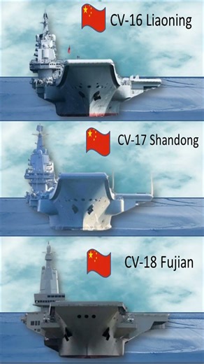 🚢 Chinese Aircraft Carriers: Liaoning (CV-16) vs Shandong (CV-17) vs Fujian (CV-18)