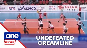27K views · 1.2K reactions | Creamline fends off Akari, stretches win streak to 10 The Creamline Cool Smashers fended off Akari Chargers in four sets, 26-28, 25-14, 25-23, 25-22, to extend their winning streak to ten in the 2023 PVL Second All-Filipino Conference. Tots Carlos led Creamline with 23 points. | ONE News | Facebook