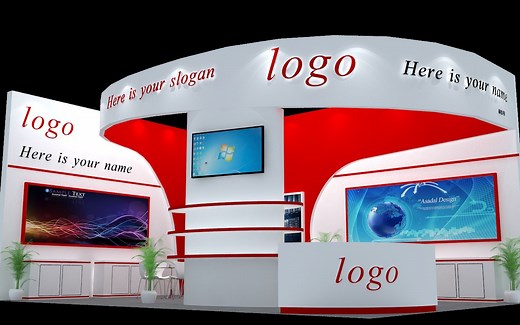 3d建模，展台设计，视频教程（有讲解）