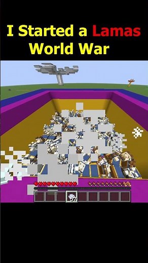 I Started a Llama World War in Minecraft—You Won’t Believe the Ending! #minecraft #shorts #memes