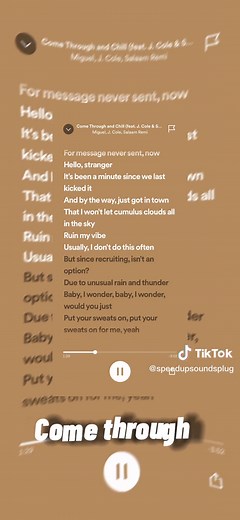 Come through and chill- by Miguel, J cole, and Salaam Remi🙏🏾 #fyp #speedsongs #noticeme #fypシ #sounds