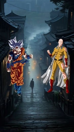 Goku vs saitama #saitama #songoku #onepunchman #dragonball #anime