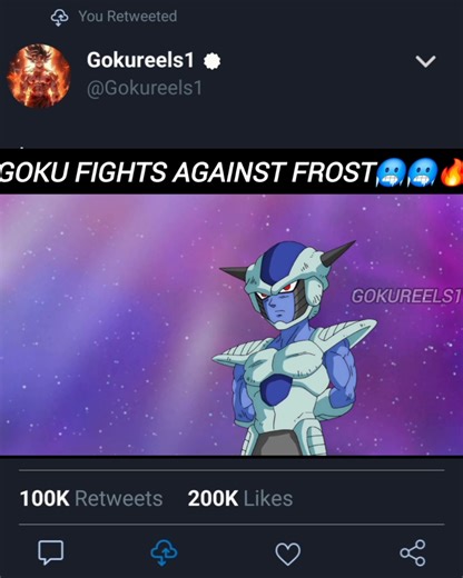 Goku fights against Frost | Gokureels1