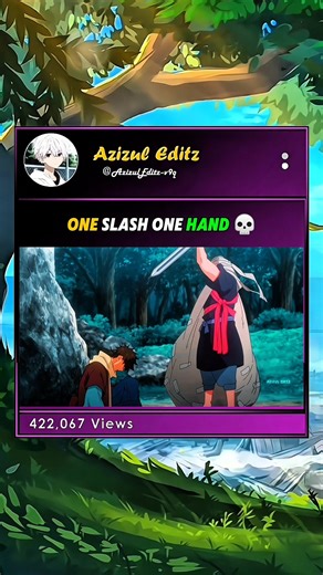 One slash one hand 💀#anime #shorts
