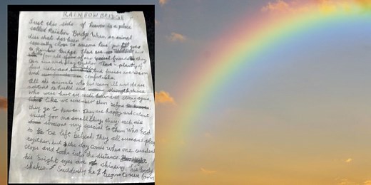 'Rainbow Bridge' poem has long comforted grieving pet parents. Finally, the author is revealed.