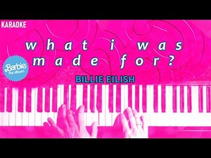 Billie Eilish - What I was made for? KARAOKE Slowed Acoustic Piano Instrumental COVER LYRICS