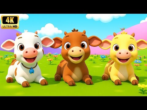 Nhạc Thiếu Nhi Con Bò Vui Nhộn - Hoạt Hình Con Bò Sữa - Chú Bò Con, Con Gà Trống