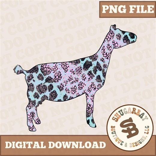 Turquoise Leopard Nigerian Goat PNG | 4H FFA Livestock Art (digital Download) - Etsy
