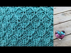 Easy raised knitting stitch "Lidia Crochet Tricot"