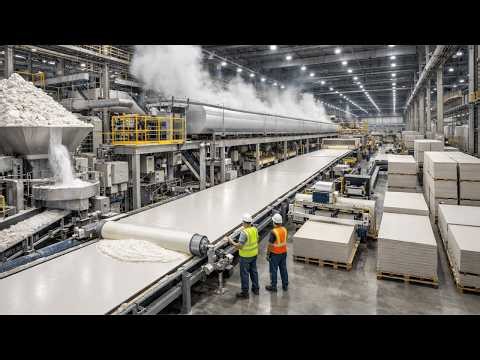 How the U.S. Produce Millions of Gypsum Boards per month | Full Factory Process