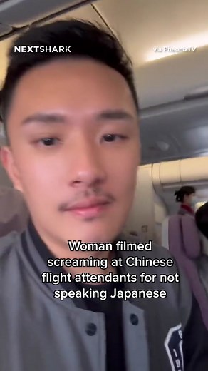 MORE INFO IN BIO Woman filmed screaming at Chinese flight attendants for not speaking Japanese #china #airline #japan #news #fyp #nextshark