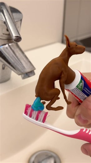 Toothpaste Dog🐕🤩#layerworks #dog #toothpaste #3dprinting #3dprinted