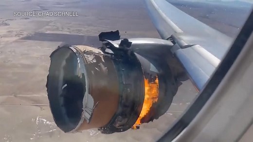 Watch: Boeing 777 Engine Catches Fire Over Colorado