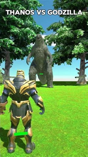 Thanos Infinity Form VS GODZILLA #shorts #godzilla #thanos