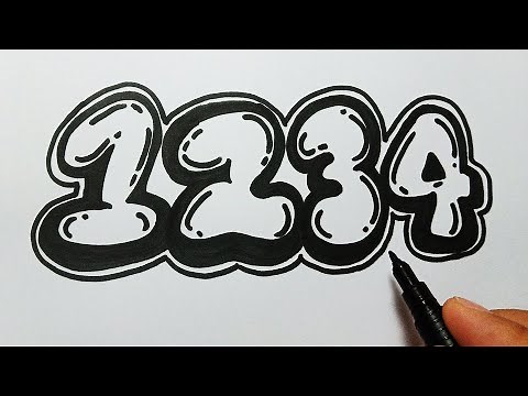 how to draw bubble numbers from 1 to 4