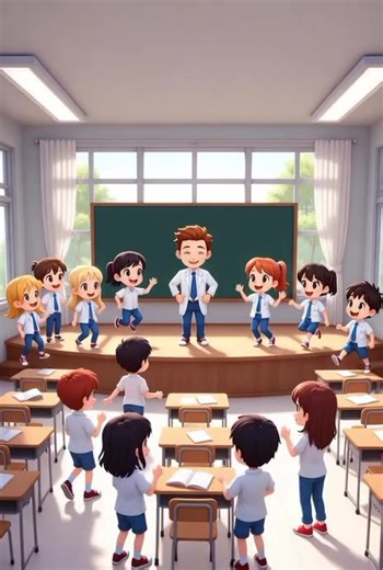 Sunny Classroom Dance Party Fun