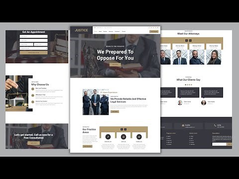 Complete Lawyer Website Template Design - HTML -CSS -JavaScript- 100% Free - Free Website Code