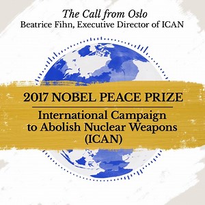 26K views · 1.9K reactions | WORLD EXCLUSIVE: THE NOBEL PEACE PRIZE CALL FROM OSLO! Listen to when Executive Director of ICAN Beatrice Fihn receives the news that International Campaign to Abolish Nuclear Weapons has been awarded the 2017 Nobel Peace Prize. | Nobel Prize | Facebook