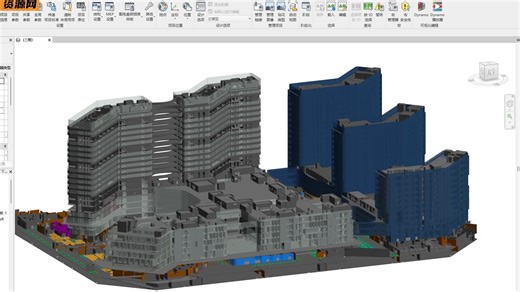 中医院项目施工BIM综合应用，全套BIM模型可下载，包含建筑 结构 机电revit模型及轻量化nwc模型
