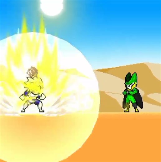 Warriors of the universe - (DBZ) trunks ssj Grade III VS Cell