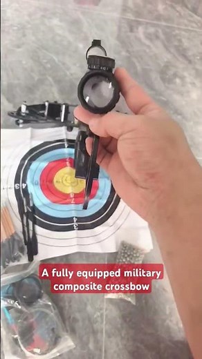 A fully equipped military composite crossbow#hunter