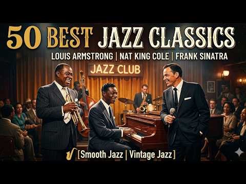 Louis Armstrong ,Nat King Cole, Frank Sinatra 🎷 50 Best Jazz Classics [Smooth Jazz, Vintage Jazz]