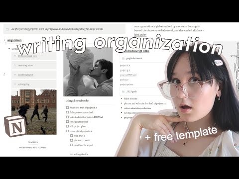 how i organize my writing projects ☁️°✧｡ *aesthetic* NOTION TOUR + FREE TEMPLATE #analuisany