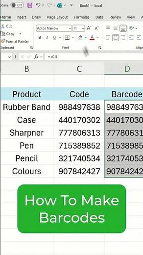 How to quickly make Barcodes
