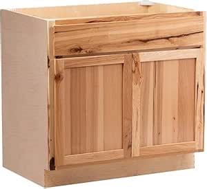 Quicklock RTA (Ready-to-Assemble) | Base Kitchen Cabinets - Shaker Style | Made in America (Rustic Hickory, 36" Wx34.5 Hx24 D Sink Base)