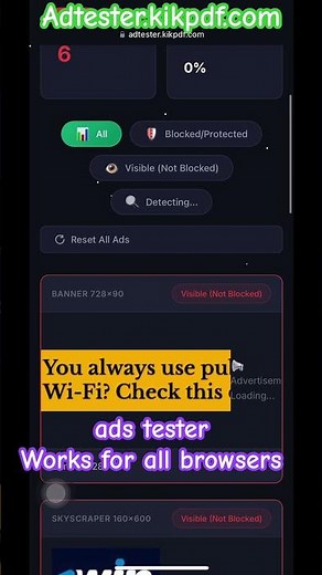 Ads tester to test if your ad blocks works or not #adblockplus #blockads #antiadblock #adblocker #ad