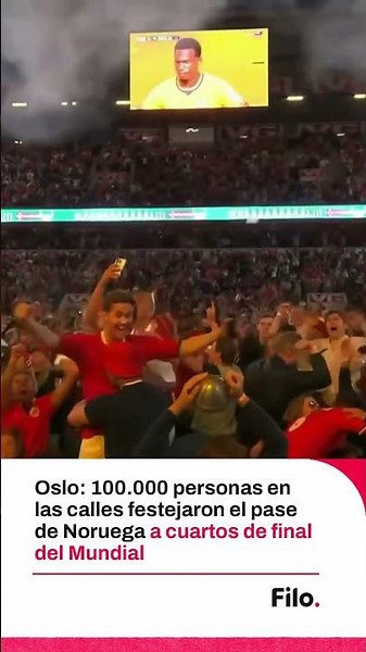 Oslo: 100.000 personas en las calles festejaron el pase de Noruega a cuartos de final del Mundial