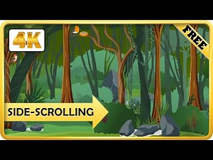 Animated Jungle side scrolling background video loops