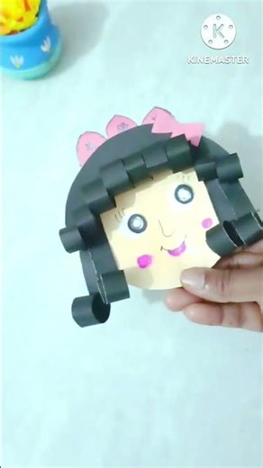 Doll face #paper #diy #easy #craft #😍♥️👧🏼👧🏼