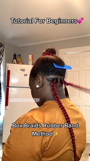 Box Braids Rubber Band Method Tutorial For Beginners